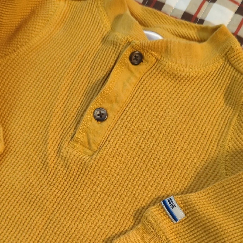 Old Navy Kids Matching Set - Navy and Mustard Onsies With Navy Sweatpants.